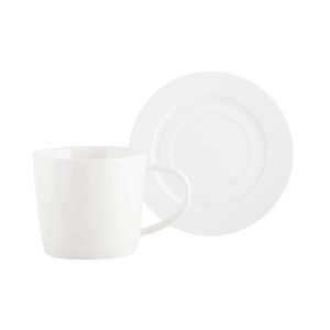Mikasa® Cup & Saucer Set Ridged White 220ml