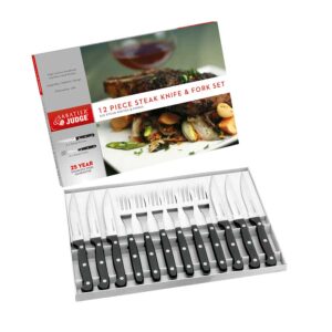 Judge Sabatier IV 12-Piece Steak Knife and Fork Set