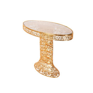 Durane Ornate Oval Coffee Table in Gold