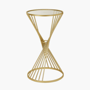 Liberty Glass and Gold Metal Large Side Table