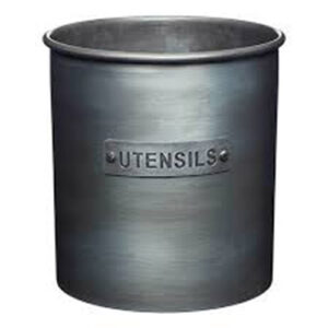KitchenCraft® Industrial Kitchen Utensil Canister Vintage-Style Metal 13.5 x 14.5 cm