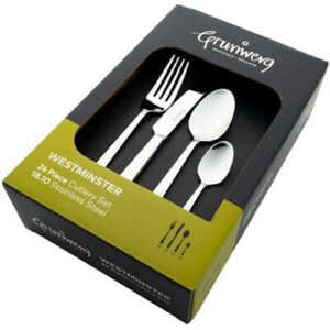 Grunwerg Westminster 24-Piece 18/10 Stainless Steel Cutlery Set