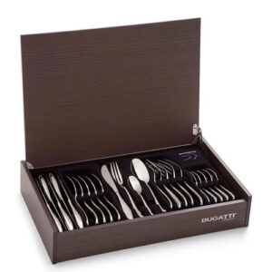 Bugatti® Selene Gold-Plated Ring 24-Piece Cutlery Set Ivory