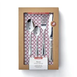 Bead Cutlery Set Polished Stainless Steel - Set of 24