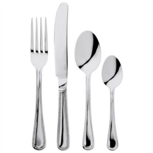 Bead Cutlery Set Polished Stainless Steel - Set of 24