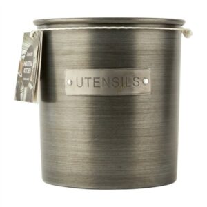 KitchenCraft® Industrial Kitchen Utensil Canister Vintage-Style Metal 13.5 x 14.5 cm