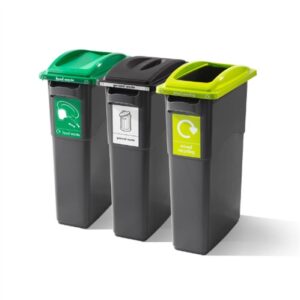 Green Planet Recycling Station  – General Waste, Mixed Recycling & Food Waste- 3x70L