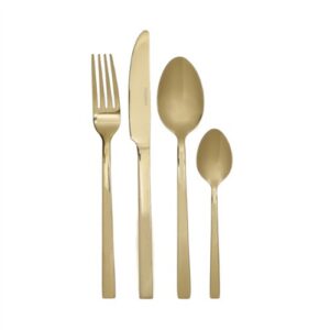 Mikasa® Ciara Diseno 16-Piece Gold Cutlery Set