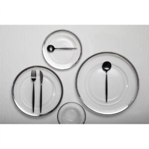 Modern Retro Matte Black Cutlery Set - Set of 16