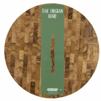 Apollo® Teak End Grain Round Cutting Board 35cm