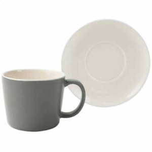 Cup and Saucer Matte Grey 200ml