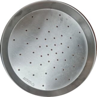 Alphin Pizza Pan Tapered with Rim Black Iron 12″ × 1.5″